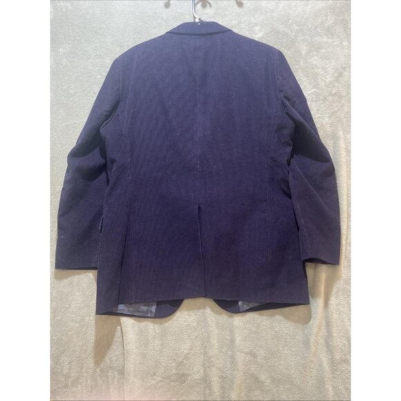 Lands End Royal Purple 100% WOOL Corduroy Blazer Sport Coat‎ Jacket Mens 41R - Picture 10 of 16